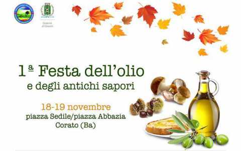 Corato, in piazza Sedile arriva la Festa dell'olio e degli antichi sapori